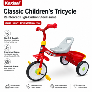 <span class=keywords><strong>Tricycle</strong></span> <span class=keywords><strong>pour</strong></span> enfants à cadre en acier, structure renforcée, anti-rouille, <span class=keywords><strong>tricycle</strong></span> à pédales en métal <span class=keywords><strong>pour</strong></span> enfants de 3 à 7 ans, vente en gros - Product Image 1
