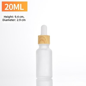 5ml 10ml 15ml 20ml 30ml 50ml 100ml Cosmetic Amber Clear <strong>Black</strong> Frosted Glass Essential Oil Dropper Bottle with Bamboo Cap - Product Image 6