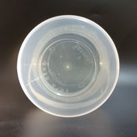 Seau en plastique transparent PP de qualité alimentaire SP2409 avec poignée et couvercle, grande capacité, jetable, pour fruits, thé, bubble tea, à emporter