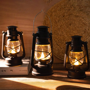 Wholesale Retro Pony Lamp Electronic Candle LED Night Light Outdoor <strong>Christmas</strong> Decoration Kerosene Portable Wind Small <strong>Lantern</strong> - Product Image 1