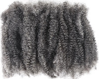 100g mélangé gris Afro crépus bouclés en vrac cheveux humains vague naturelle et italien Curl extensions de cheveux vierges crus pour tresses sans trame