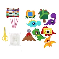 Kit de couture en feutre de dinosaure à faire soi-même, artisanat animal à faire soi-même, jouet éducatif pour enfants, jouet fantaisie, kit de feutrage à l'aiguille pour enfants