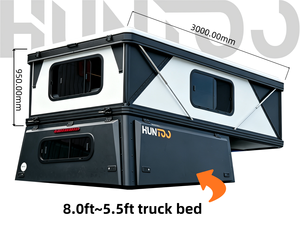Huntoo - Caravana Desplegable para Camioneta, con Carcasa Rígida de Aluminio Resistente a la Oxidación, Ventana de Malla Transpirable, <span class=keywords><strong>Precio</strong></span> de Fábrica, para Camionetas Compactas - Product Image 3