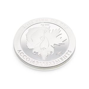 Monedas de Plata AG999 con Diseño 2D + 3D de Antorcha y Flor, Sin Cantidad Mínima de Pedido, Monedas de Oro Antiguas Personalizadas en Bolsa OPP para Comprar - Product Image 5
