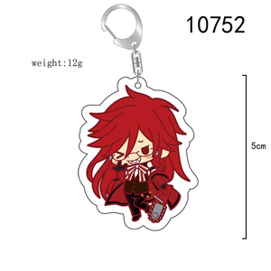 Portachiavi in Acrilico Anime Black Butler, Ciel Phantomhive Sebastian Michaelis, Etichetta per Borsa, Regalo Trendy Baji, Vendita all'Ingrosso - Product Image 5