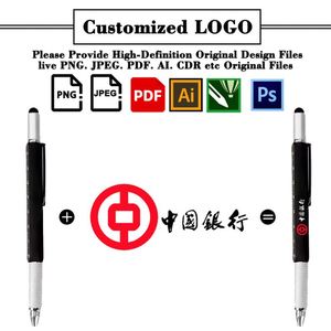 Outil multifonction 6-en-1 : stylo à bille, tournevis, calibre, niveau, règle et stylet capacitif - Product Image 3