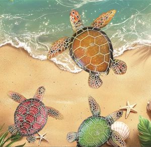 Tortuga Marina en el Océano, Muebles de Estilo Oceánico para Exhibición o Imán - Product Image 4