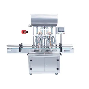 Automatic 4 Head Conveyor Belt Juice Milk High Precision 1000 Ml Honey Bottle Sealing Capping Machine Liquid Filling Machine