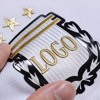 Patchs de transfert holographiques en TPU, étiquettes de transfert thermique écologiques, patchs de football, logo personnalisé, patchs de maillot de football personnalisés pour chapeau