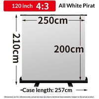 Écran de projection portable de 120 pouces 4:3 pour les réunions, le bureau à domicile (tirage manuel) Écran de projection avec boîtier en aluminium
