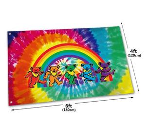 Banderola de oso de baile de arcoíris, banderín de 90x150cm, con estampado personalizado de 3x5 pies - Product Image 2