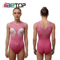 Vente flash - Justaucorps de gymnastique en strass personnalisé pour filles, tenue d'entraînement de danse, justaucorps de compétition de gymnastique, sublimation