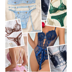 BOKAI <span class=keywords><strong>donna</strong></span> Sexy in pizzo da <span class=keywords><strong>donna</strong></span> abito da notte con cavezza in maglia pigiama nuova biancheria intima erotica con elastico in vita Lingerie - Product Image 2