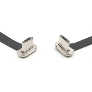 FFC สายริบบิ้นแบบบางแบน FPV ไมโคร USB,FPC สายเคเบิลไมโคร USB มุม90<span class=keywords><strong>องศา</strong></span>ไปยัง USB Type-C 90 UP สำหรับซิงค์และชาร์จ - Product Image 2
