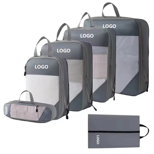 6-Piece Foldable Compression Packing Cubes Set-Modern Fashion Design Big Capacity Oxford Travel <strong>Storage</strong> Bags | Gift <strong>Suitcase</strong> - Product Image 3