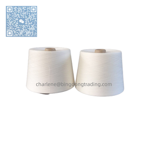 Màu <span class=keywords><strong>Polyester</strong></span> triko iplik dệt túi may quay <span class=keywords><strong>100</strong></span>% <span class=keywords><strong>yizheng</strong></span> sợi làm sáng SD sợi nguyên 20/3 Trắng - Product Image 4