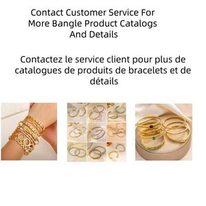 Vòng tay trang sức mạ vàng 18K không đen, kiểu dáng thời trang, làm từ thép không gỉ, bán buôn, dành cho nữ và bé gái - Product Image 6