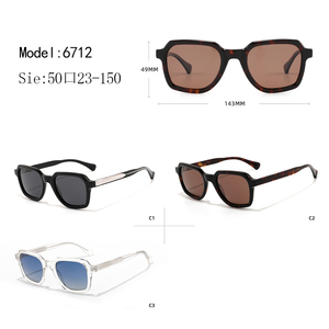 Rectangle Full Rim <b>Sunglasses</b> Tortoise Shell Frame Brown Lens Anti-Uv Protection Unisex Adult - Product Image 3