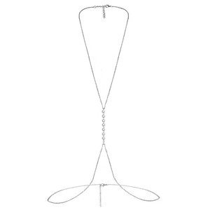 Chaîne de corps en acier inoxydable plaqué or, 1 pièce, simple et romantique, vente en gros, accessoire pour le ventre - Product Image 6