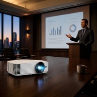 Projecteur de Conférence Professionnel V66Wp 5000 Lumens Double 3D