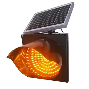 Señal de desaceleración de carretera Amarillo intermitente <span class=keywords><strong>300mm</strong></span> <span class=keywords><strong>Led</strong></span> Luz de advertencia de tráfico solar - Product Image 3