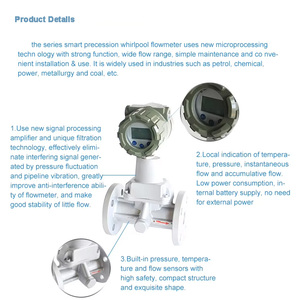Meteran aliran uap <span class=keywords><strong>Gas</strong></span> Air, meteran aliran uap <span class=keywords><strong>Gas</strong></span>, layar LCD, koneksi flens, Flowmeter profesi, Vortex, akurasi tinggi - Product Image 4