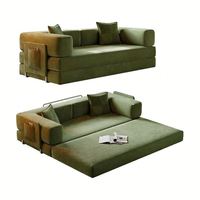 Juego de Sofás Modulares Atunus, Sofá Cama Pequeño de Dos Usos, Sofá de Corduroy Comprimido para Sala de Estar