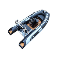 Bateau pneumatique rigide Black RIB 360C avec coque en fibre de verre pour la pêche côtière