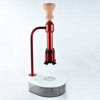 Chicha électronique en forme de fusée avec miroir, lumière LED, grande production de fumée, design arabe créatif, en alliage d'aluminium, pour bureau, e-chicha virale