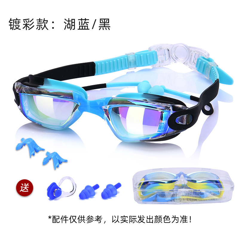 Lake blue and black chrome plating