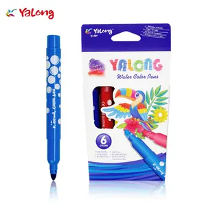 Yalong caneta de aquarela pintura 6 cores, profissional, acessível, caneta de aquarela