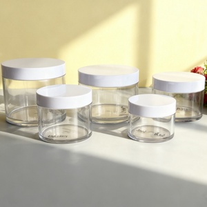 Premium Thick Bottomed <b>Jar</b> 250g 300g Wide-mouth Round clear Thick Wall PET Cosmetic Body Butter <b>Plastic</b> <b>Jar</b> with White Cap - Product Image 1