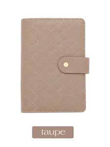 Hongbo Best Seller 7 Colored A6 Quilted Pebble Grain Leather Budget Binder With 6 Gold Rings As Cash Stuffing Binder Wallets