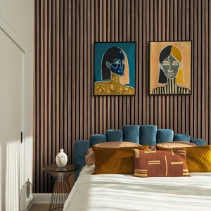 Vivid Tiles Peel and Stick Holz latten platten Klebende Akustik platten für die Wand dekoration 3D geriffelte Paneele für Wohnzimmer Schlafzimmer - Product Image 6