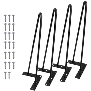 18 pouces jambes en épingle à <span class=keywords><strong>cheveux</strong></span> En Métal En Acier Pas Cher Meubles de salle à Manger de Café 2 Tige Table en Épingle à <span class=keywords><strong>cheveux</strong></span> - Product Image 2