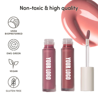 Gloss humide non collant de marque privée en gros, brillant à lèvres hydratant et enrichissant pour les lèvres sont plus pleines et hydratées