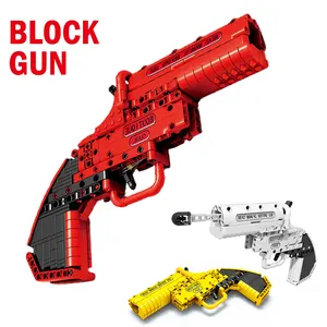 Model Senjata 257 Buah Set Mainan Blok Simulasi Mainan Susun DIY Edukasi Murah Mainan Bangunan Realistis Senjata untuk Anak-anak