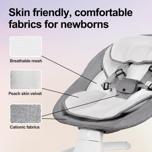 Nouvelle balançoire électrique pour bébé avec musique, berceau à bascule pour nourrisson avec auvent, chaise à bascule automatique pour bébé - Product Image 5
