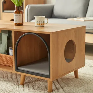 <span class=keywords><strong>Tavolino</strong></span> da caffè con gatto posto di riposo divano <span class=keywords><strong>tavolino</strong></span> con ripiano di apertura per soggiorno a bassa altezza <span class=keywords><strong>tavolino</strong></span> - Product Image 4