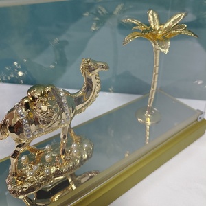 Buque hecho a mano, modelo de Metal de alta calidad, camello árabe con Base de madera, Metal fundido para mascota, impresión comercial, aleación de Zinc, amor Global - Product Image 2
