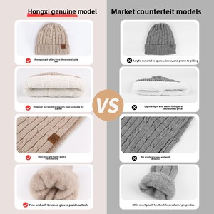 Ensemble trois pièces pour <span class=keywords><strong>homme</strong></span> et femme : <span class=keywords><strong>bonnet</strong></span> d'hiver en tricot épais, écharpe et <span class=keywords><strong>gants</strong></span>, <span class=keywords><strong>gants</strong></span> chauds anti-froid pour <span class=keywords><strong>homme</strong></span> - Product Image 4