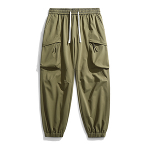 Monos americanos impermeables resistentes al desgaste, pantalones de pierna recta para hombres, seda de hielo suelta en primavera y otoño, función de ocio genial - Product Image 4