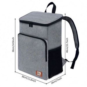Sac à dos isotherme portable 20L grande capacité en aluminium pour pique-nique et conservation des aliments frais - Product Image 2