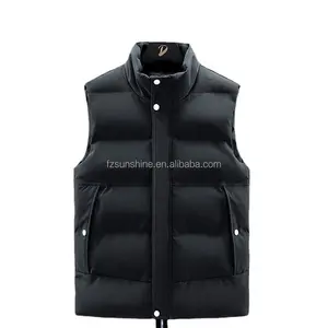 RED KHAKI BLACK Wholesale Polyester High Neck Sports Padded Vest