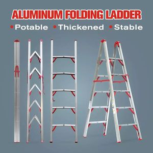 Extension de bâton d'escalier pliant en aluminium multi-usages, cadre en A échelle à chevrons <span class=keywords><strong>scala</strong></span> per soppalco - Product Image 3