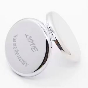Miroir cosmétique rond portable, mini miroir de maquillage double face grossissant 1X 2X, miroir de poche pour mariage, cadeau promotionnel - Product Image 3