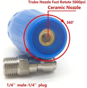 Многоцветная вращающаяся турбонасадка на 5000psi для мойки высокого давления
