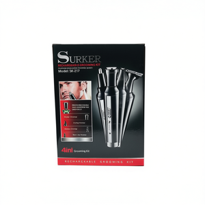 S N Surker Rechargeable Grooming <b>Kit</b> 4 In 1 <b>Electric</b> Trimmer For Men Facial Hair Beard Nose Ear Trim - Product Image 2