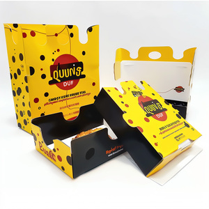 Juego de Contenedores Kraft Personalizados Reciclables para Comida Rápida, Aperitivos para Niños, <span class=keywords><strong>Hamburguesas</strong></span>, Papas Fritas, Alitas de Pollo Frito, Estampado - Product Image 2