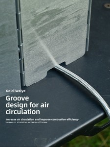 Protector de Estufa Plegable de Aluminio para Exteriores, Deflector de Viento, Pantalla Protectora para Camping - Product Image 3